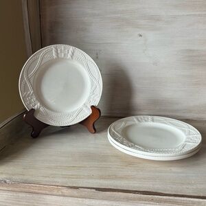 Kara Irish Pottery Aranware Cream Salad Side Plates- Set of 3